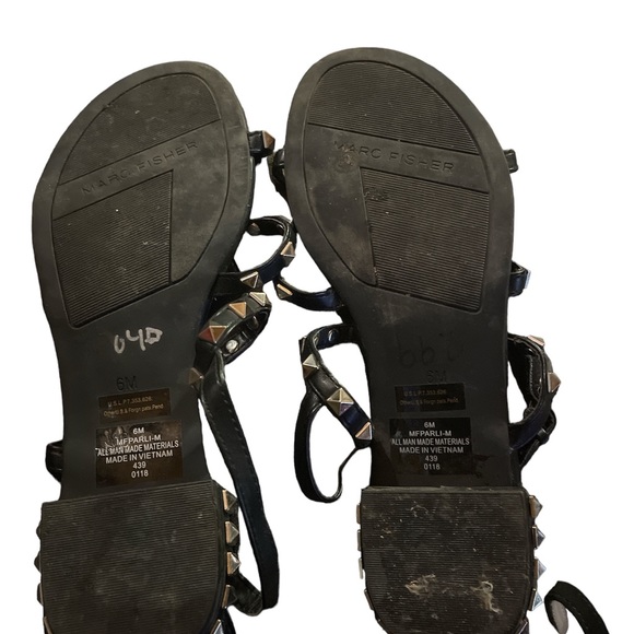 This is a pair of marc fisher sandals with studs - Picture 3 of 3